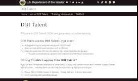 
							         DOI Talent | U.S. Department of the Interior - DOI.gov								  
							    