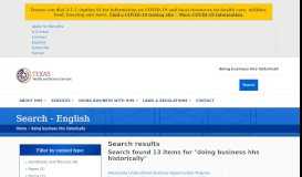 
							         doing business hhs historically - Search - English | Texas Health and ...								  
							    