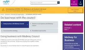 
							         Doing business with Medway Council | Do business with the council ...								  
							    