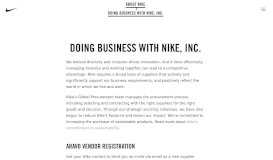 
							         Doing Business with NIKE, Inc.								  
							    