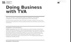 
							         Doing Business with TVA - TVA								  
							    