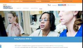 
							         Doing Business With Us | NYC Health + Hospitals								  
							    