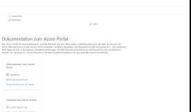 
							         Dokumentation zum Azure-Portal | Microsoft Docs								  
							    