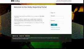 
							         Dolby Reporting Portal								  
							    