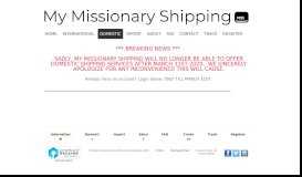 
							         Domestic - My Missionary Shipping LLC.								  
							    