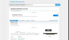 
							         domfd.co.uk at WI. DOMFD | Login - Website Informer								  
							    