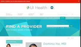
							         Dominic Ho, Hematology & Oncology | UI Health								  
							    