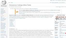 
							         Dominican College (New York) - Wikipedia								  
							    