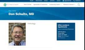 
							         Don Schultz, MD | St. Peter's Health								  
							    