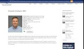 
							         Donald Graham, MD | Appalachian Regional Healthcare System								  
							    