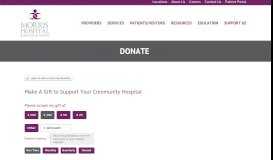 
							         Donate | Morris Hospital - Network for Good								  
							    