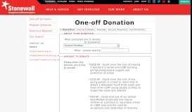 
							         Donate now! - Stonewall Web Portal								  
							    