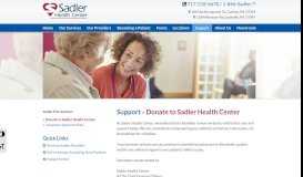 
							         Donate | Sadler Health Center								  
							    