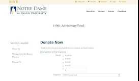 
							         Donation Form - Notre Dame de Namur University								  
							    