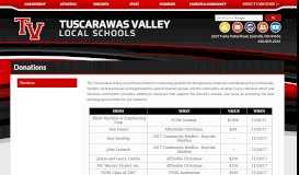 
							         Donations - Tuscarawas Valley Local Schools								  
							    