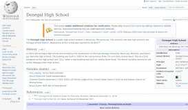
							         Donegal High School - Wikipedia								  
							    