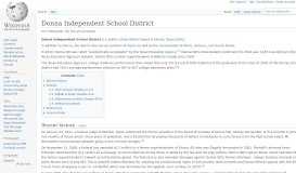 
							         Donna Independent School District - Wikipedia								  
							    