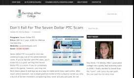 
							         Don't Fall For The Seven Dollar PTC Scam - Surviving After ...								  
							    