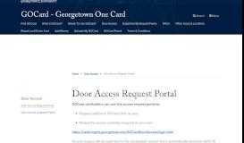 
							         Door Access Request Portal | GOCard - Georgetown One Card ...								  
							    