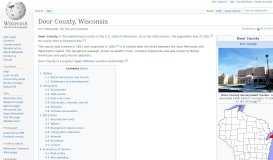 
							         Door County, Wisconsin - Wikipedia								  
							    
