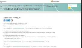 
							         Doors and windows and planning permission - Camden Council								  
							    