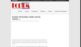 
							         Dorr!! Sepasang Tamu Hotel Tewas… – PORTAL BERITA PODIUM ...								  
							    