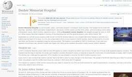 
							         Dosher Memorial Hospital - Wikipedia								  
							    