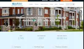 
							         Double Portfolio in One Year Dodson Property Management - AppFolio								  
							    
