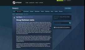 
							         Doug Rattman rants :: Portal 2 General Discussions - Steam Community								  
							    