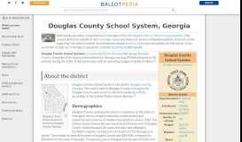 
							         Douglas County School System, Georgia - Ballotpedia								  
							    