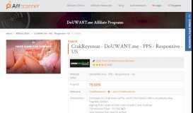 
							         DoUWANT.me Affiliate Programs | CPA Offers | Affscanner								  
							    