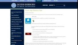 
							         Dover Sherborn Regional School District: Parent Login Resource Page								  
							    
