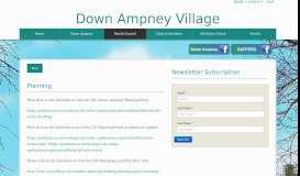
							         Down Ampney Village, Planning								  
							    