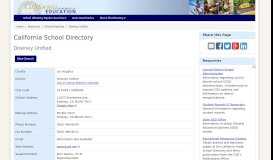 
							         Downey Unified - School Directory Details (CA Dept of Education)								  
							    