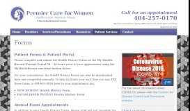 
							         Download Forms/Login to Patient Portal - Premier Care for Women								  
							    