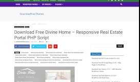 
							         Download Free Divine Home – Responsive Real Estate Portal PHP ...								  
							    