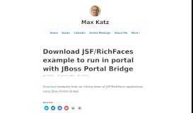 
							         Download JSF/RichFaces example to run in portal with JBoss Portal ...								  
							    