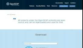 
							         Download | OpenSCAP portal								  
							    