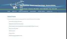 
							         Download Patient Forms | Hampshire Gastroenterology Associates, LLC								  
							    