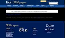 
							         Download PDF - Office of the University Registrar - Duke University								  
							    