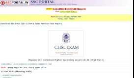 
							         Download SSC CHSL (10+2) Tier-1 Exam Previous ... - SSC PORTAL								  
							    