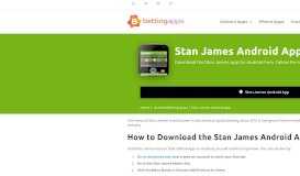 
							         Download The Stan James Android App & get the Latest ...								  
							    