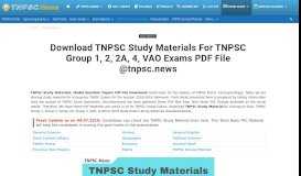
							         Download TNPSC Study Materials For Group 1 2 2A 4 VAO Pdf File								  
							    