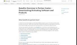 
							         Downloading/Activating software in Partner Center ... - Microsoft Support								  
							    