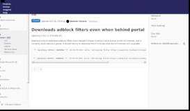 
							         Downloads adblock filters even when behind portal (#566) · Issues ...								  
							    
