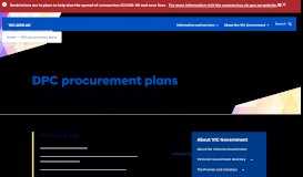 
							         DPC procurement plans - Victorian Government								  
							    