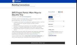 
							         DPD Project Portal: More Ways to Skip the Trip - Building Connections								  
							    
