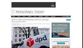 
							         DPD to offer self-employed drivers sick pay and annual leave ...								  
							    