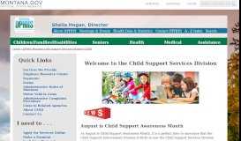 
							         DPHHS Montana Child Support Enforcement Division (CSED)								  
							    