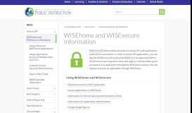 
							         DPI's Secure Home Information Page | Wisconsin Department of ...								  
							    
